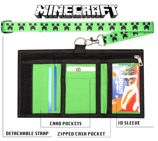 Minecraft Kids Geldbeutel – grüner Creeper