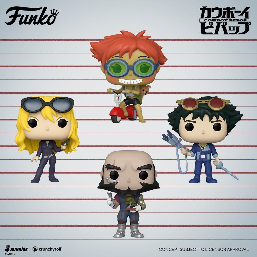 Funko Edward sur Scooter avec Ein – Cowboy Bebop