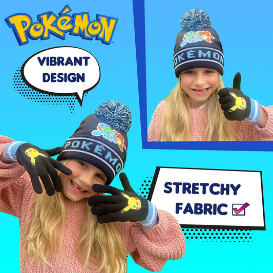 Pokemon Hat and Gloves Set