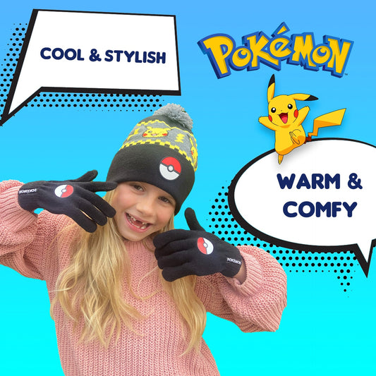 Hat and gloves set - Pikachu set