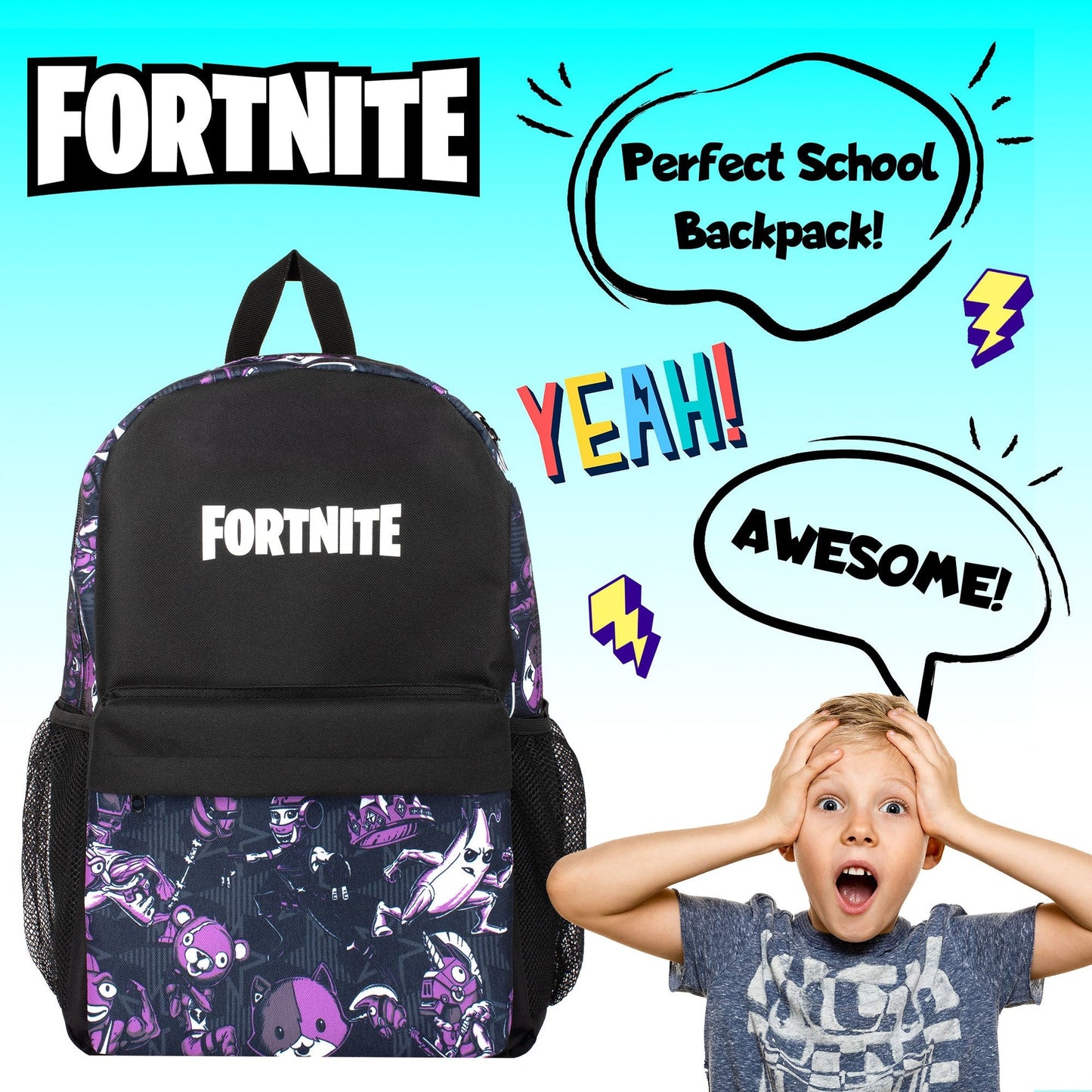Sac à dos – Fortnite violet for Boys | Fringoo