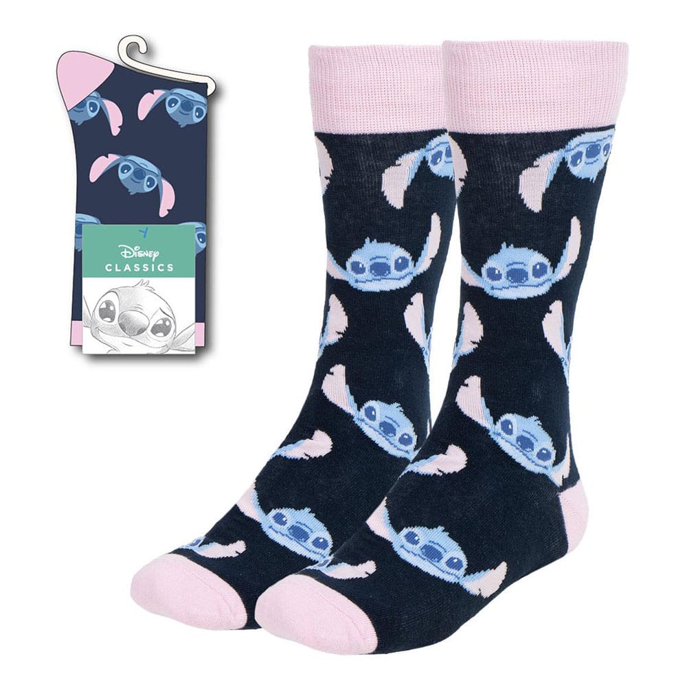 Stitch's Face Rosa Socken