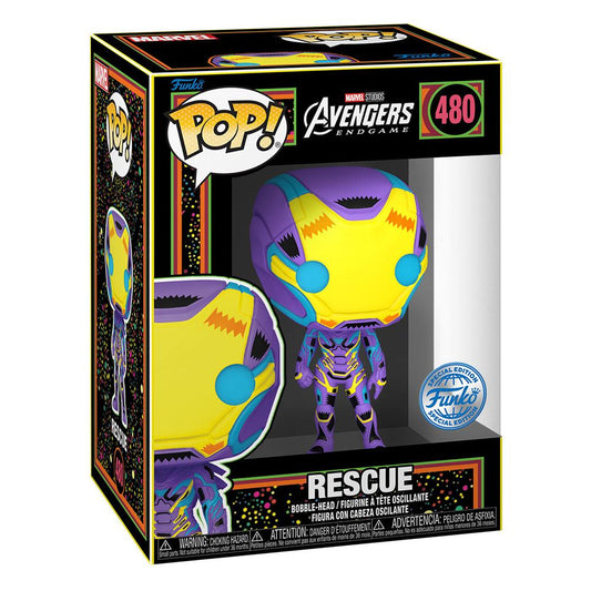 marvel blacklight pop tee set figurine et t shirt rescue 480