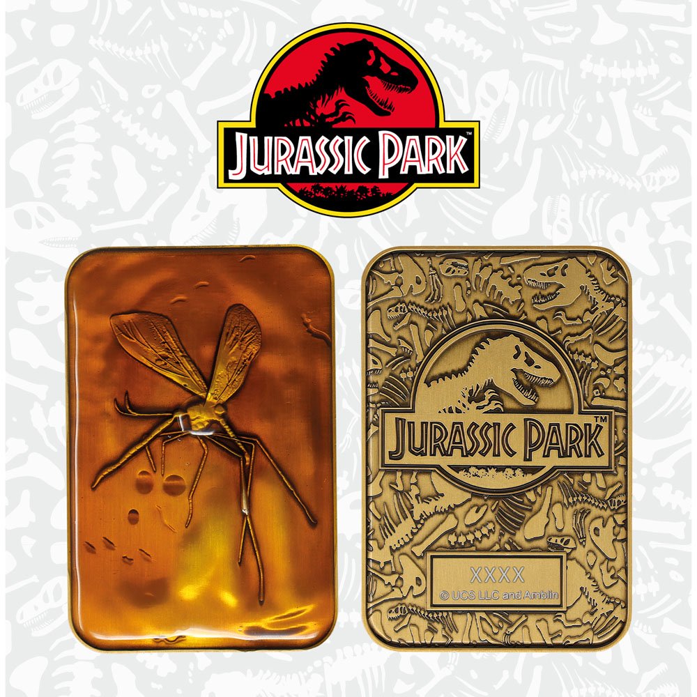 Jurassic Park Collector Metal Ingot - Mosquito in Amber