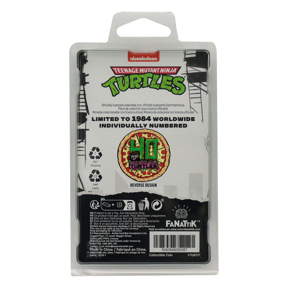 Sammlermünze Ninja Turtles - Pizza (Limitierte Auflage)