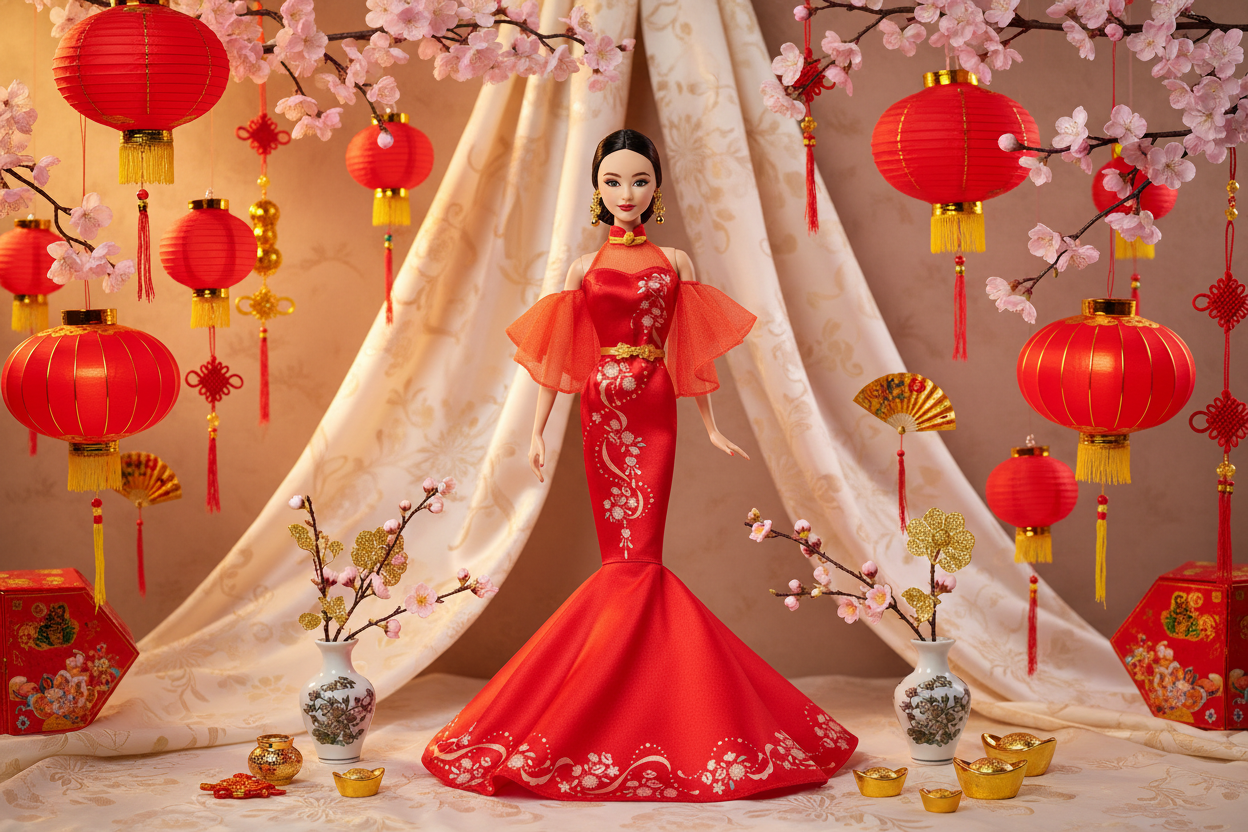 Barbie Signature Lunar New Year Doll with Qipao Dress