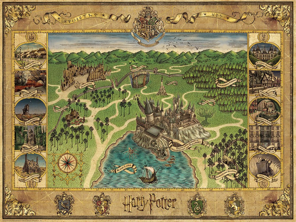 Harry-Potter-Puzzle – Hogwarts-Karte
