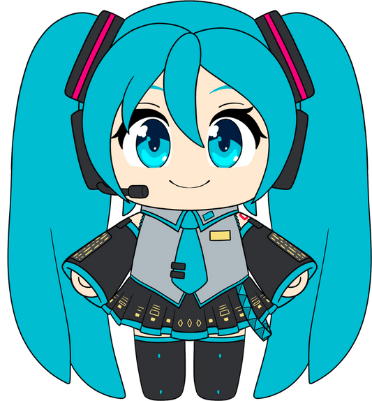 Stehende Miku Plüschfigur (23 cm)