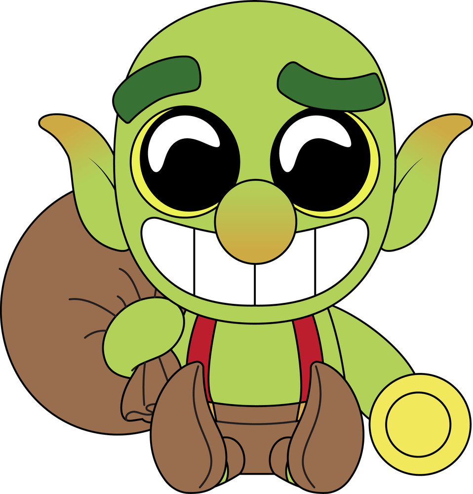 Kobold Plüschtier (23 cm)