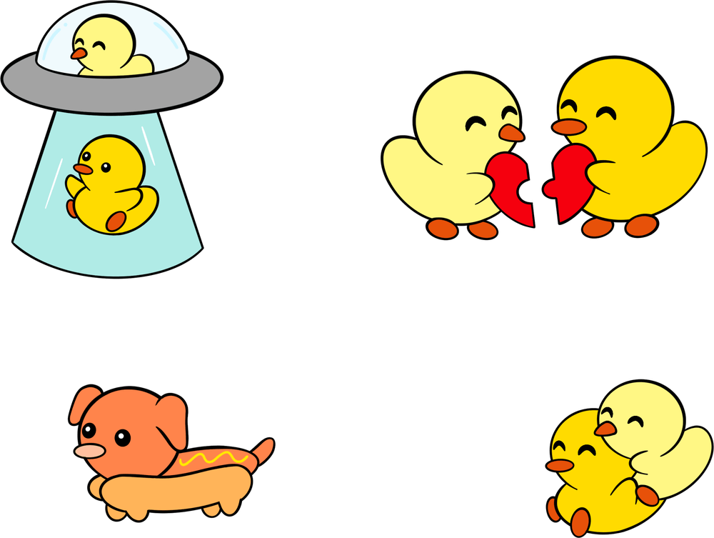 Duckie & Duck Anstecknadel-Set