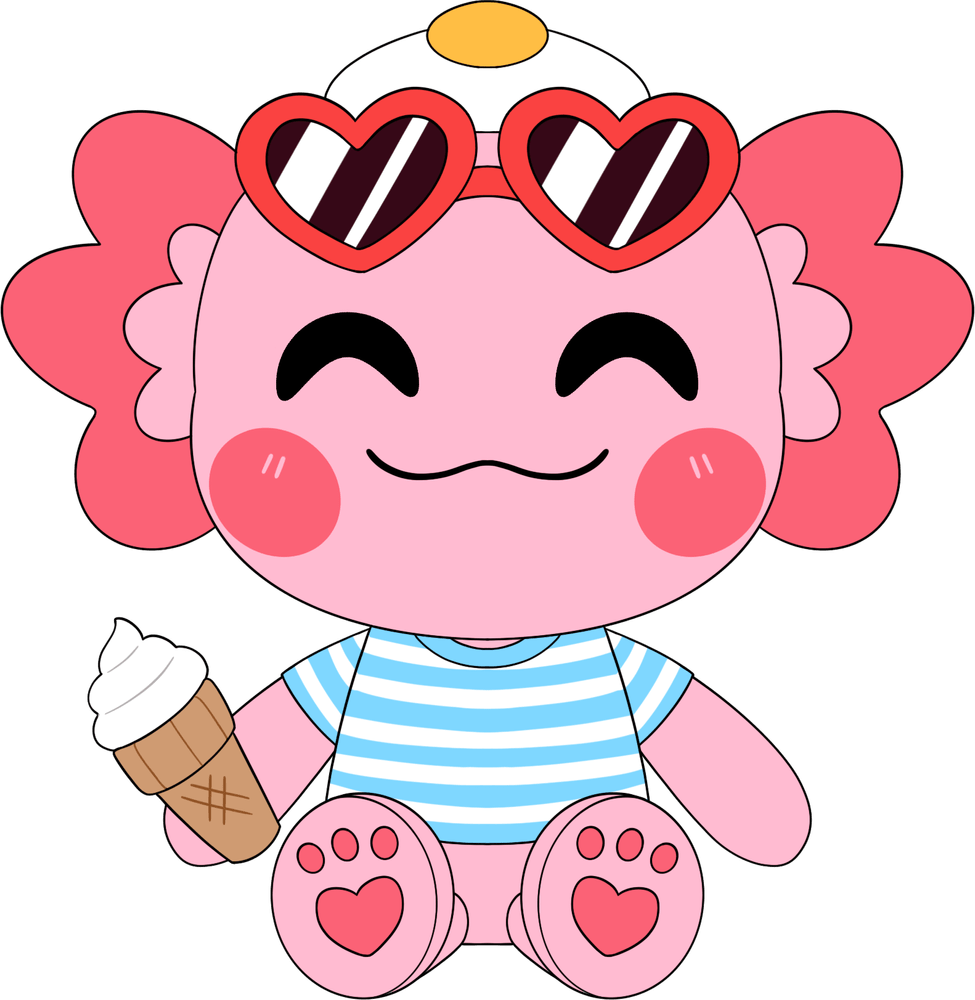 Summer Axolotl Plush (9in)