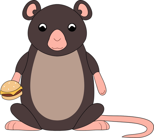 Ratte Plüschtier (23 cm)
