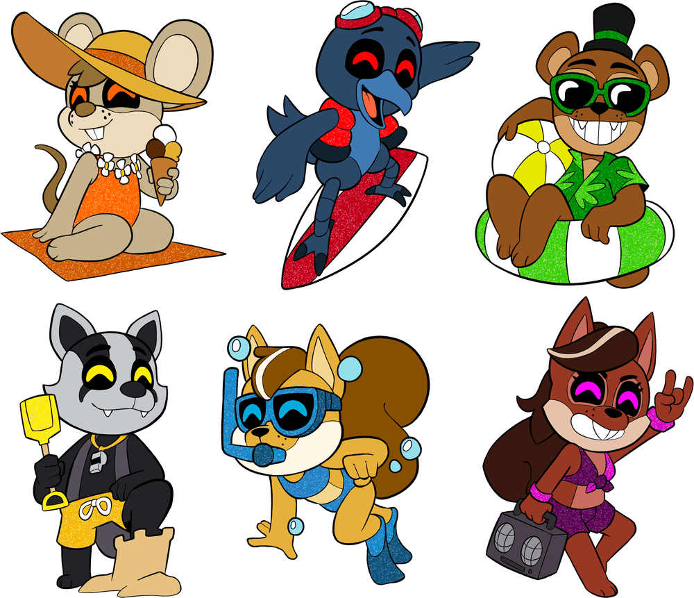 Popgoes Beach Pin-Set