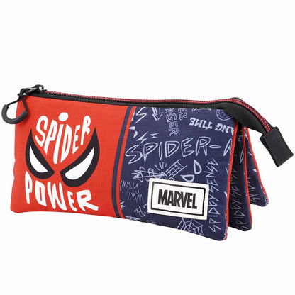 Trousse Spider-Man Strife Marvel Disney Karactermania SPIDERMAN ROUGE TROUSSE TRIPLE HS SPIDERMAN STRIFE