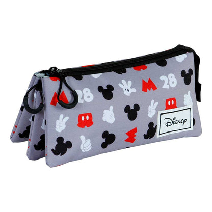 Trousse Triple FAN 2.0 Disney Mickey Mouse « Grey »