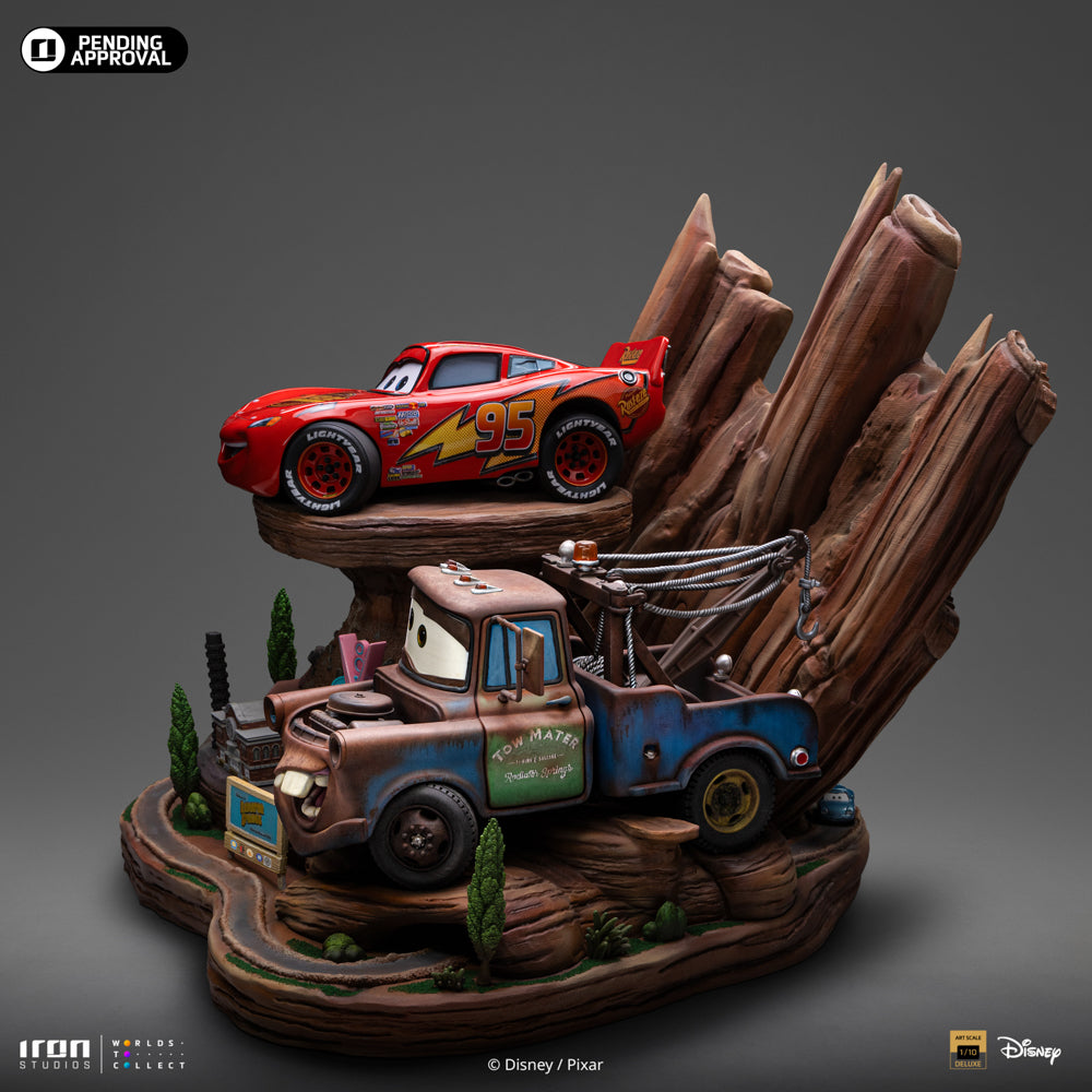Statue Lightning Mcqueen & Tow Mater - Cars - Deluxe Art Scale 1/10 - Disney Classics