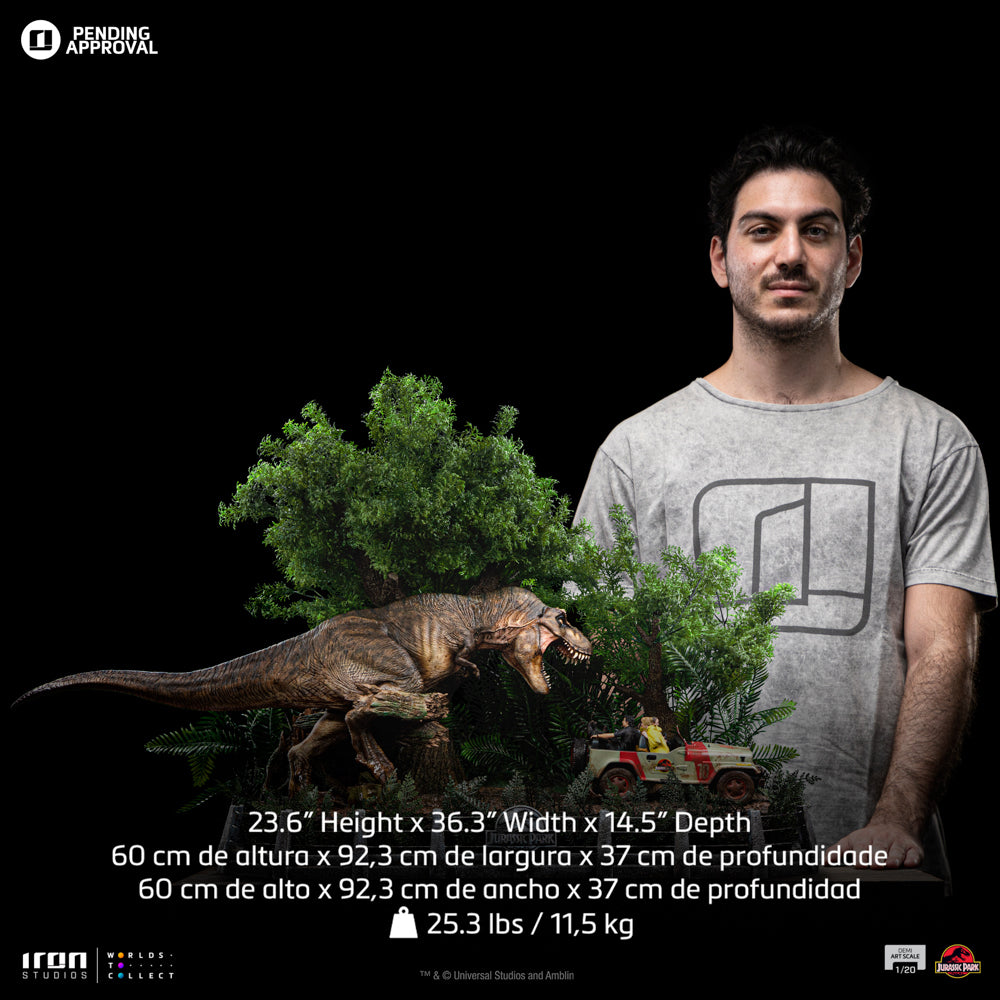 T-Rex Chase Statue - Jurassic Park - Demi Art Scale 1/20