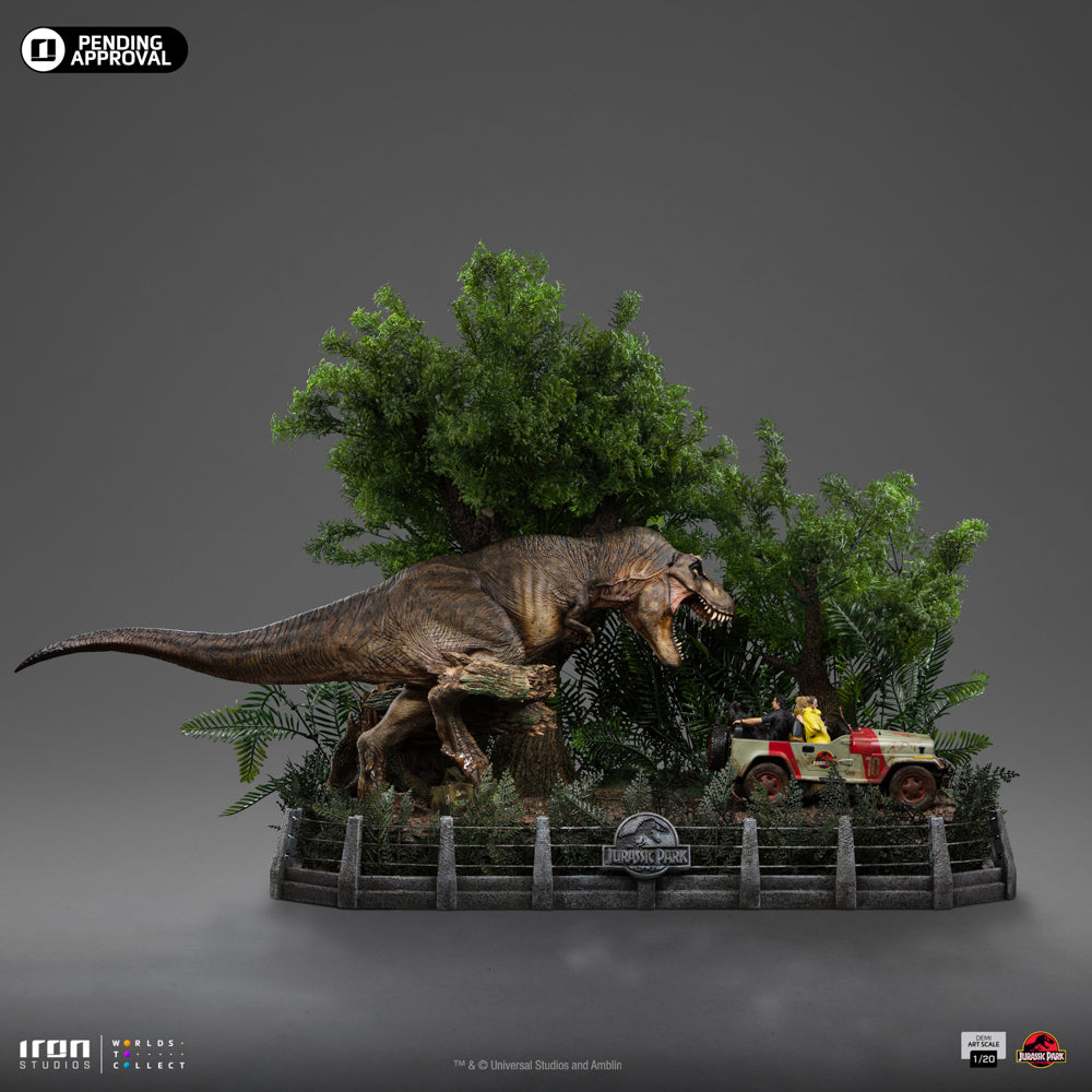 T-Rex Chase Statue - Jurassic Park - Demi Art Scale 1/20