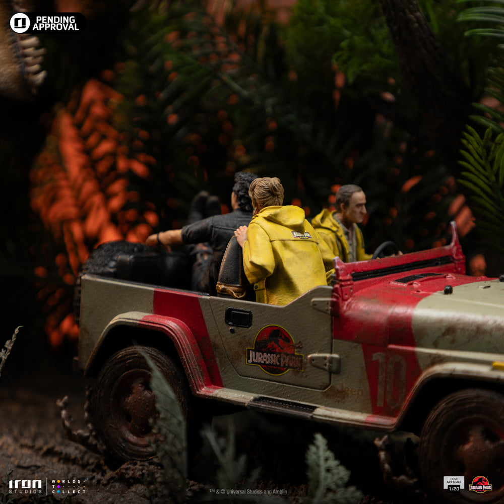 T-Rex Chase Statue - Jurassic Park - Demi Art Scale 1/20