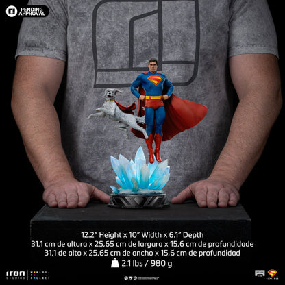 Superman and Krypto Statue - Superman: Legacy - Art Scale 1/10 - DC Comics