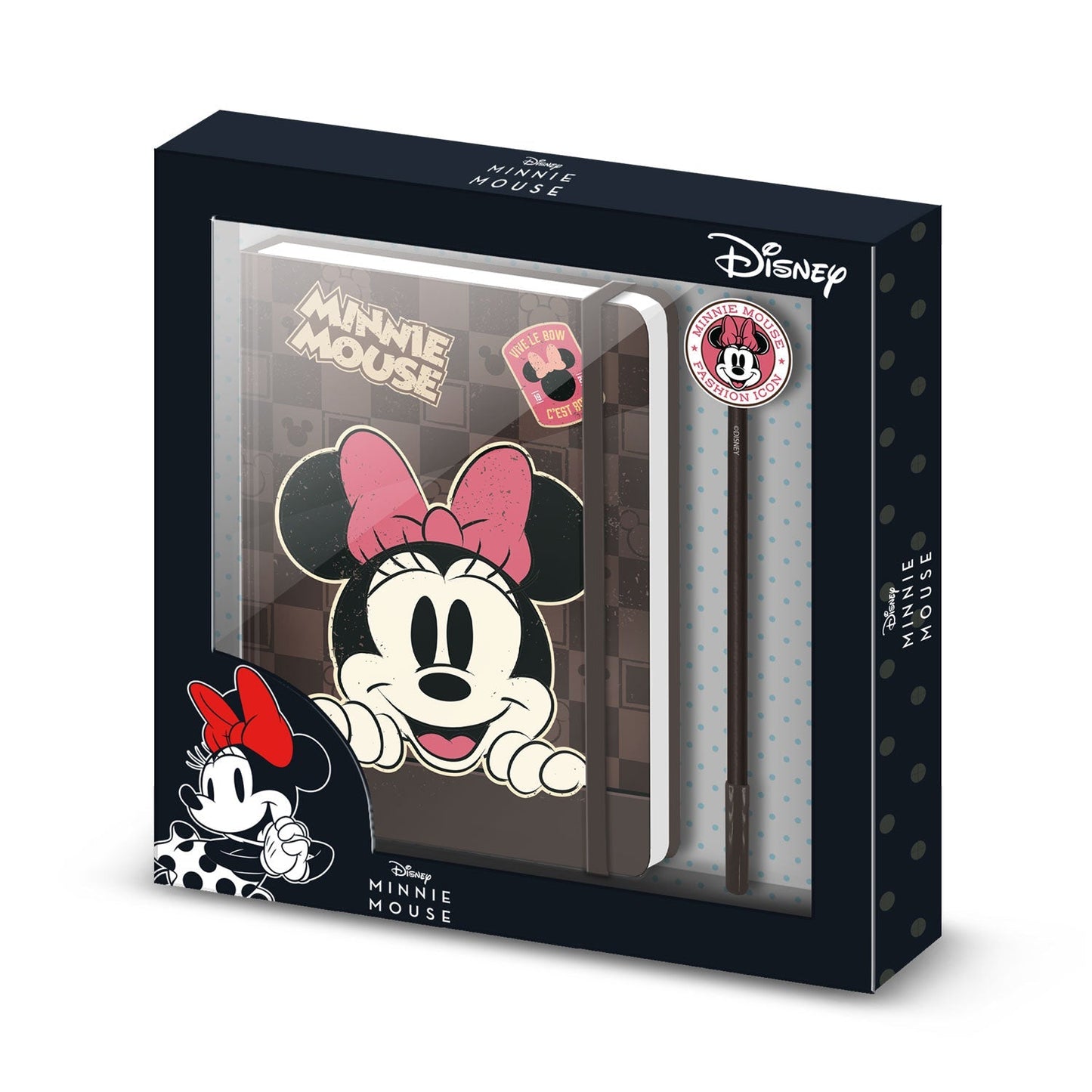 Coffret Journal + Stylo Fashion Disney Minnie Mouse « Journey »