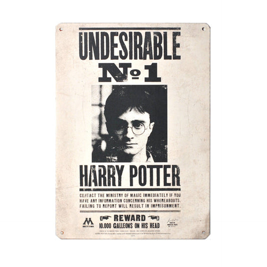 A5 Metal Harry Potter Sign - Undesirable No. 1