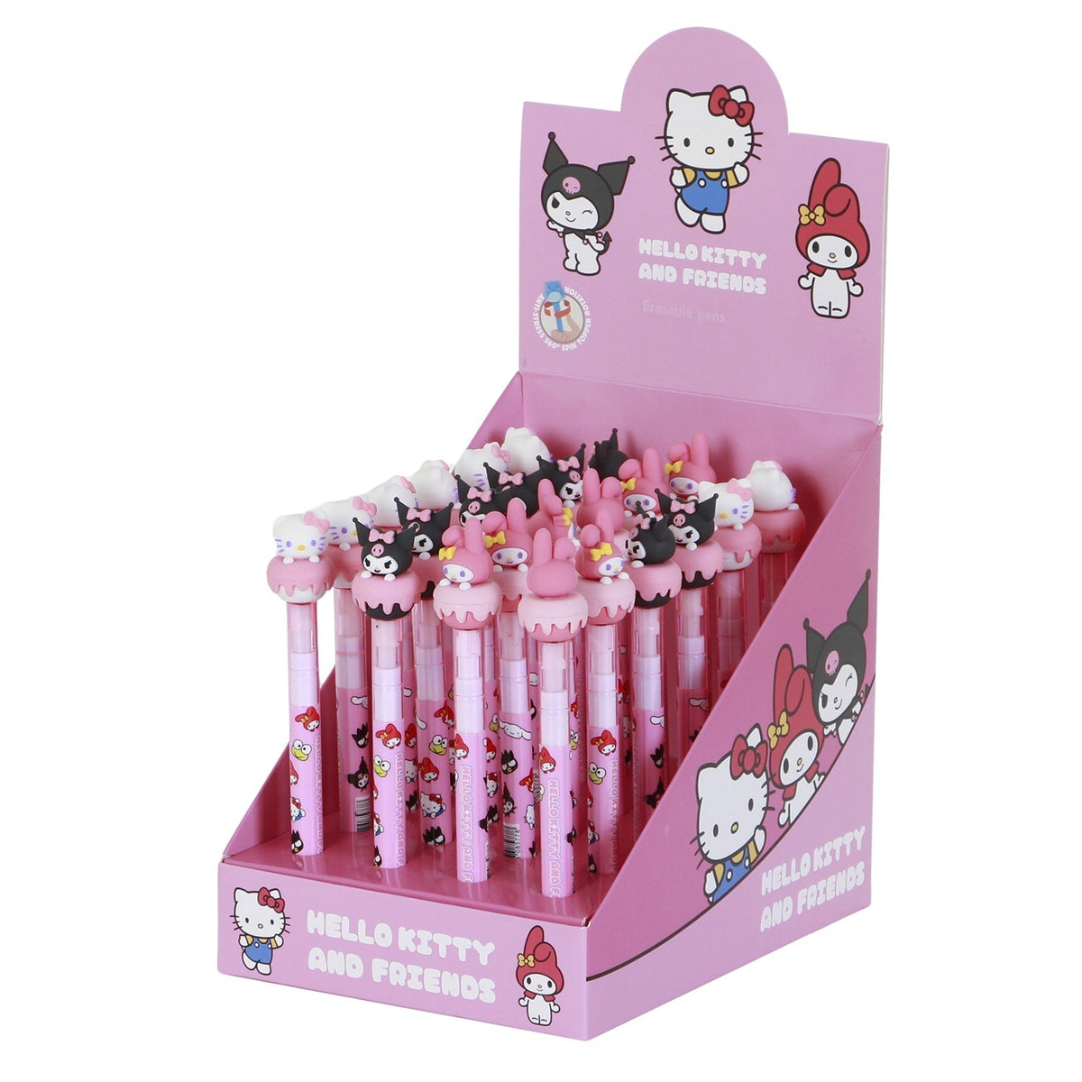 Présentoir 24 Unités Stylo Gel Effaçable Hello Kitty « Mix »