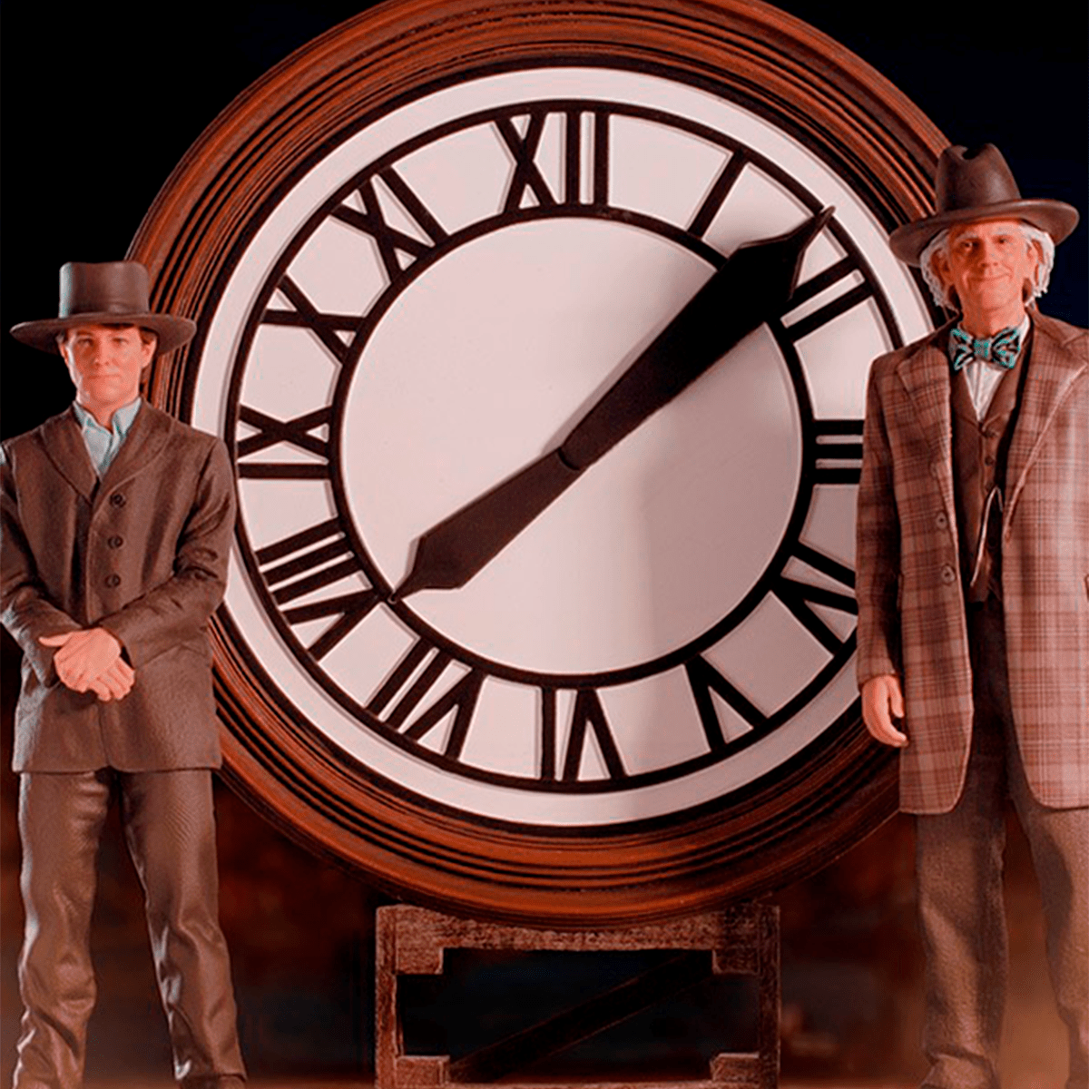 Statue Marty und Doc am Uhrturm - Zurück in die Zukunft - Art Scale 1/10