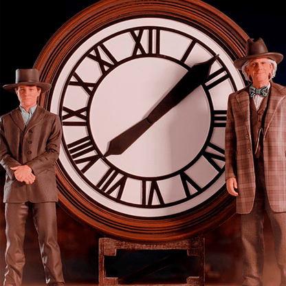 Statue Marty und Doc am Uhrturm - Zurück in die Zukunft - Art Scale 1/10