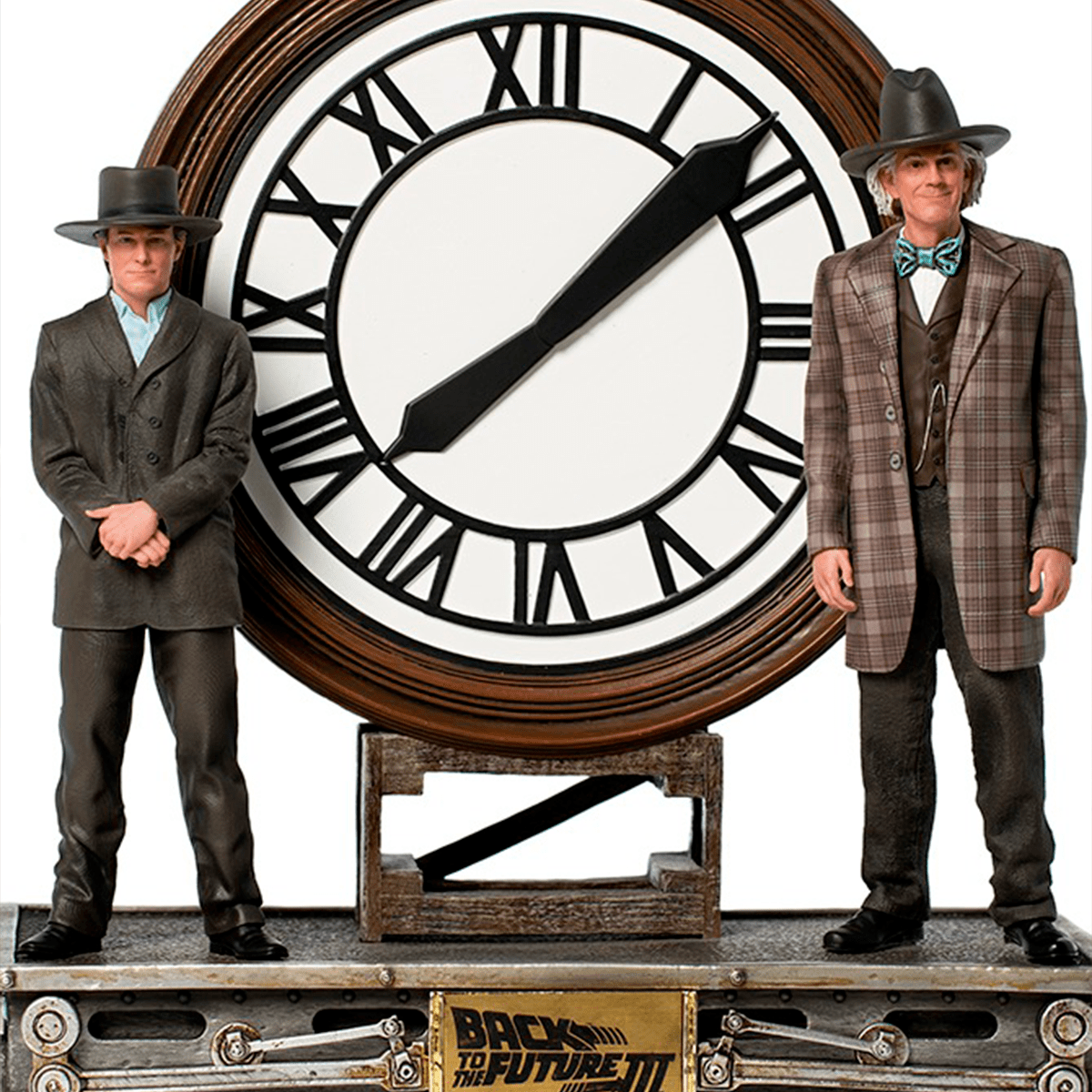 Statue Marty und Doc am Uhrturm - Zurück in die Zukunft - Art Scale 1/10