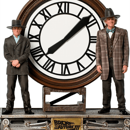 Statue Marty und Doc am Uhrturm - Zurück in die Zukunft - Art Scale 1/10