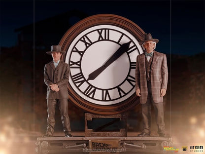 Statue Marty und Doc am Uhrturm - Zurück in die Zukunft - Art Scale 1/10