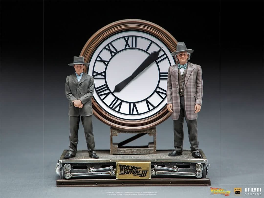 Statue Marty und Doc am Uhrturm - Zurück in die Zukunft - Art Scale 1/10