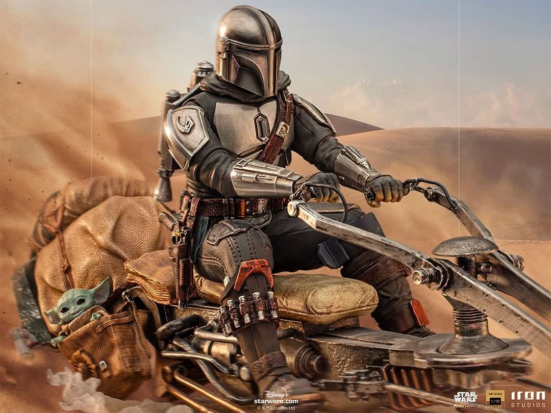 Statue The Mandalorian auf Speederbike - Star Wars: The Mandalorian - Art Scale 1/10