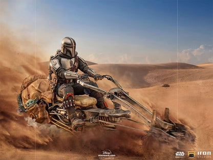Statue The Mandalorian auf Speederbike - Star Wars: The Mandalorian - Art Scale 1/10
