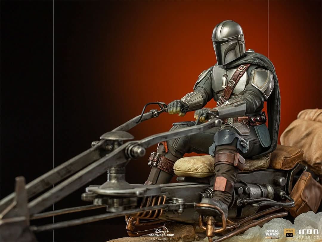 Statue The Mandalorian auf Speederbike - Star Wars: The Mandalorian - Art Scale 1/10