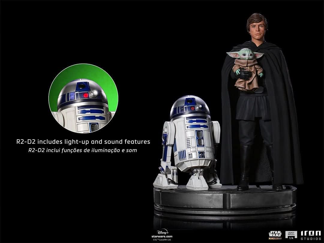 Luke Skywalker, R2-D2 and Grogu Statue - Star Wars: The Mandalorian - Legacy Replica 1/4
