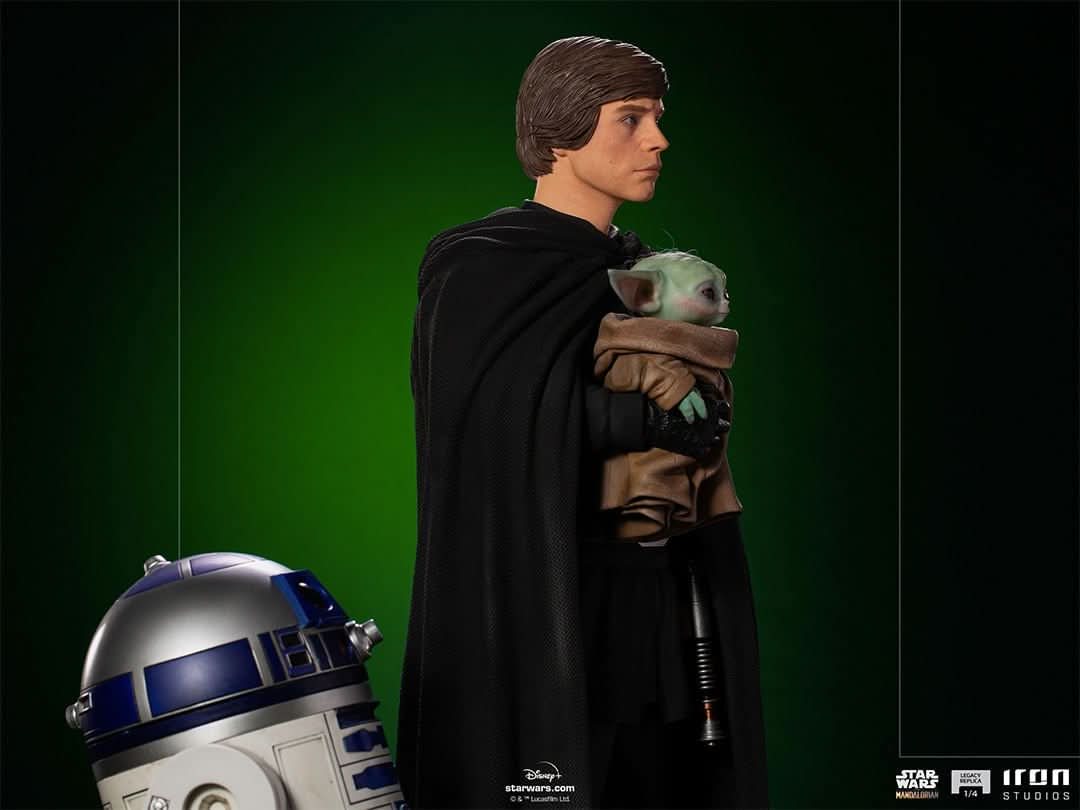 Luke Skywalker, R2-D2 and Grogu Statue - Star Wars: The Mandalorian - Legacy Replica 1/4