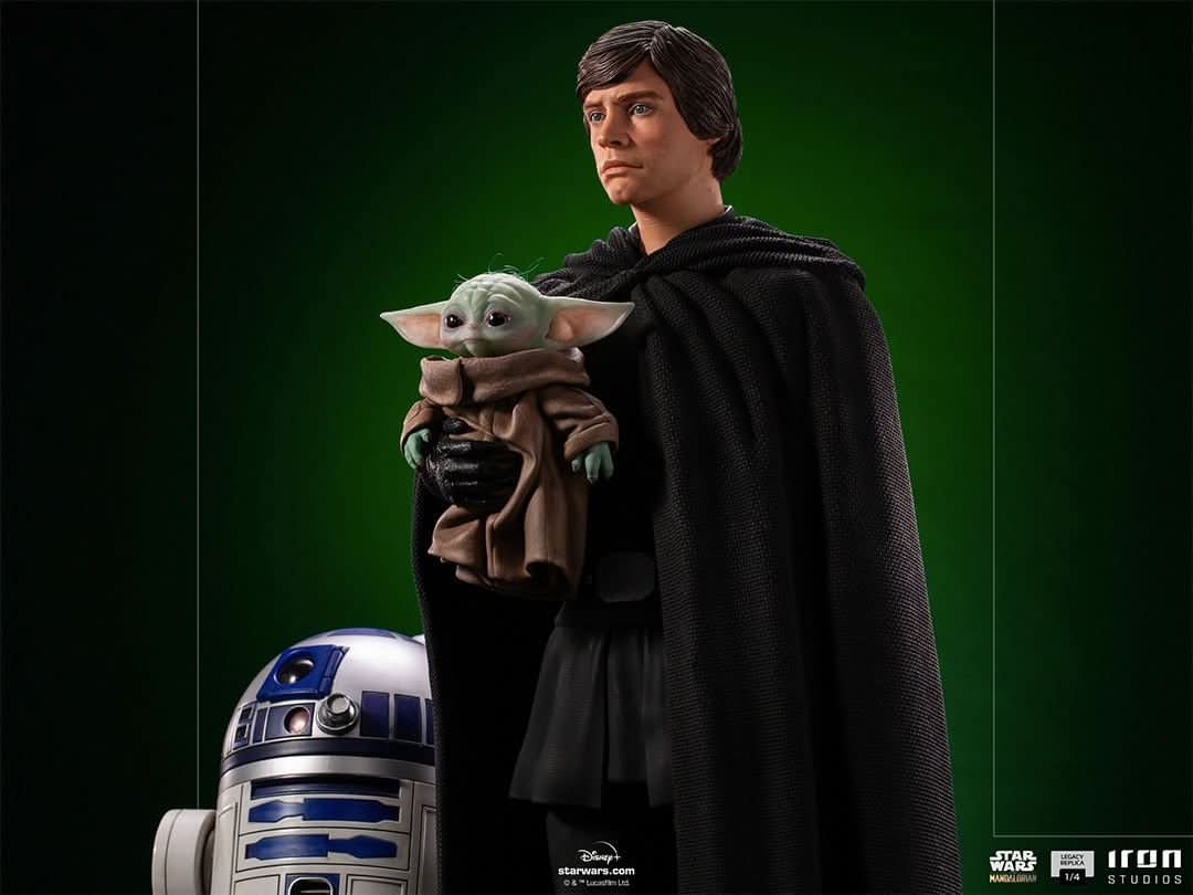 Luke Skywalker, R2-D2 and Grogu Statue - Star Wars: The Mandalorian - Legacy Replica 1/4