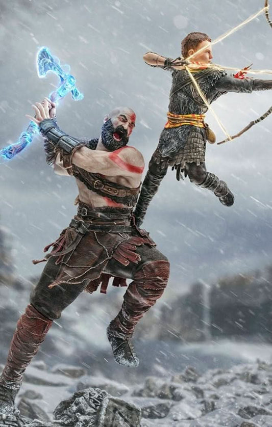 Statue Kratos and Atreus - God of War - BDS Art Scale 1/10