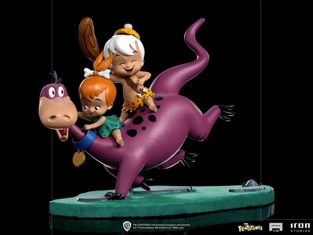 Statue Dino, Pebbles and Bamm-Bamm - The Flintstones - Art Scale 1/10