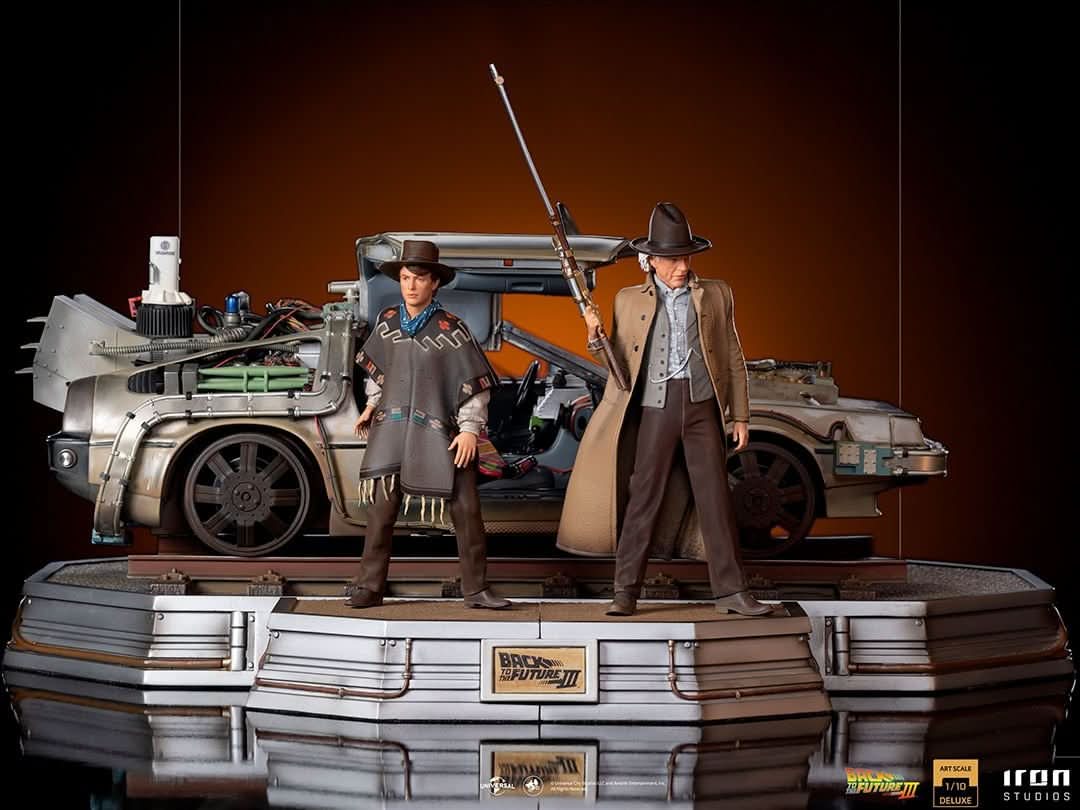 Delorean Full Set Deluxe Statue - Back to the Future III - Art Scale 1/10