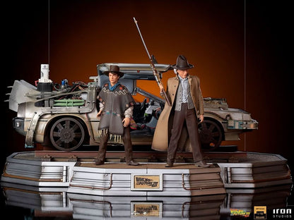 Delorean Full Set Deluxe Statue - Back to the Future III - Art Scale 1/10