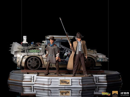 Delorean Full Set Deluxe Statue - Back to the Future III - Art Scale 1/10