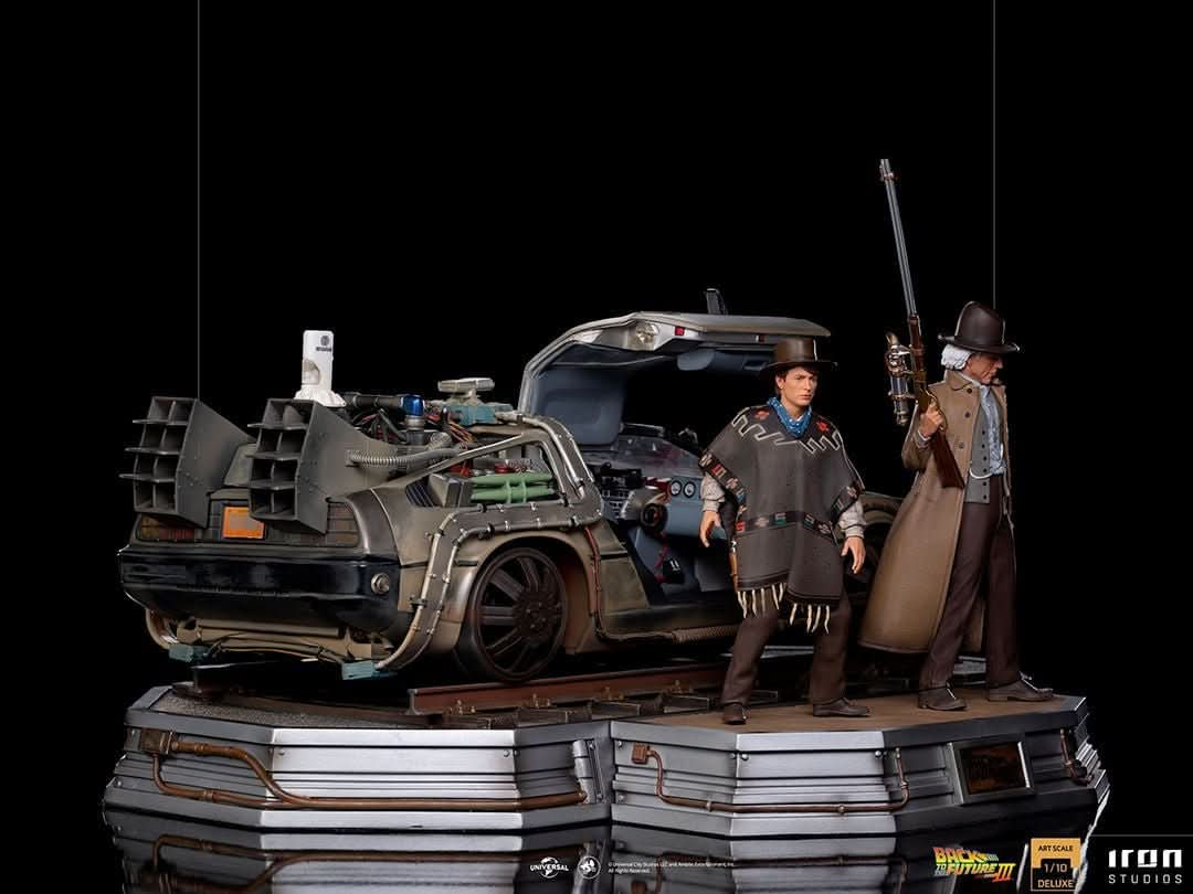 Delorean Full Set Deluxe Statue - Back to the Future III - Art Scale 1/10