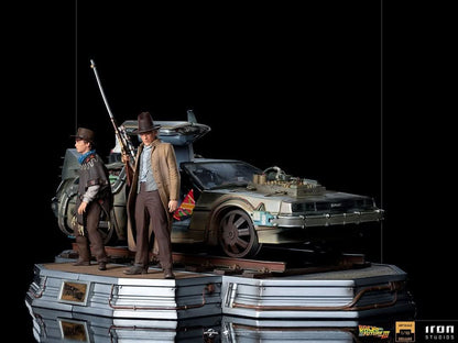 Delorean Full Set Deluxe Statue - Back to the Future III - Art Scale 1/10