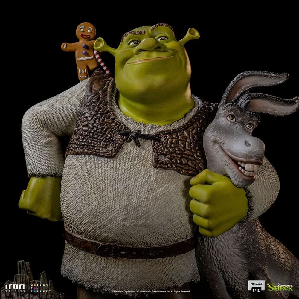 Shrek, Donkey, and The Gingerbread Man Statue - Shrek - Art Scale 1/10