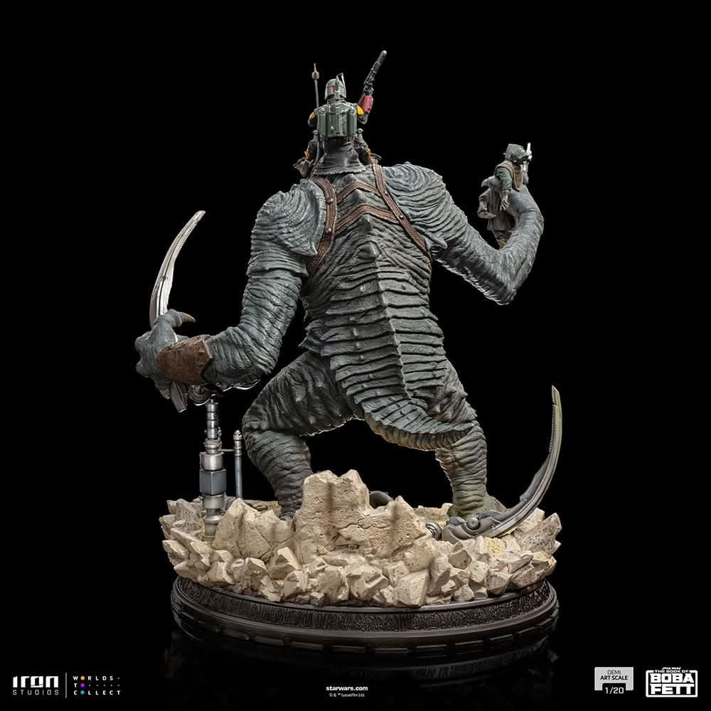 Statue Boba Fett and Rancor - Star Wars: The Book of Boba Fett - Demi Art Scale 1/20