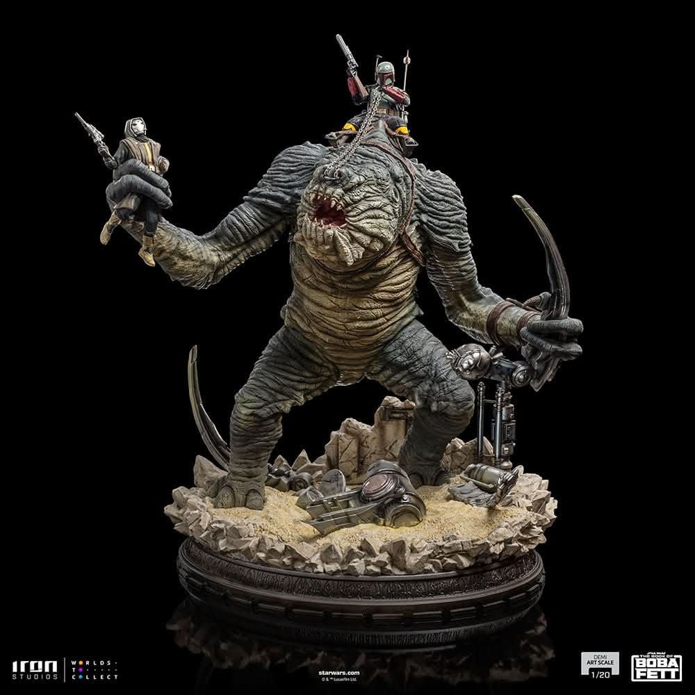 Statue Boba Fett and Rancor - Star Wars: The Book of Boba Fett - Demi Art Scale 1/20