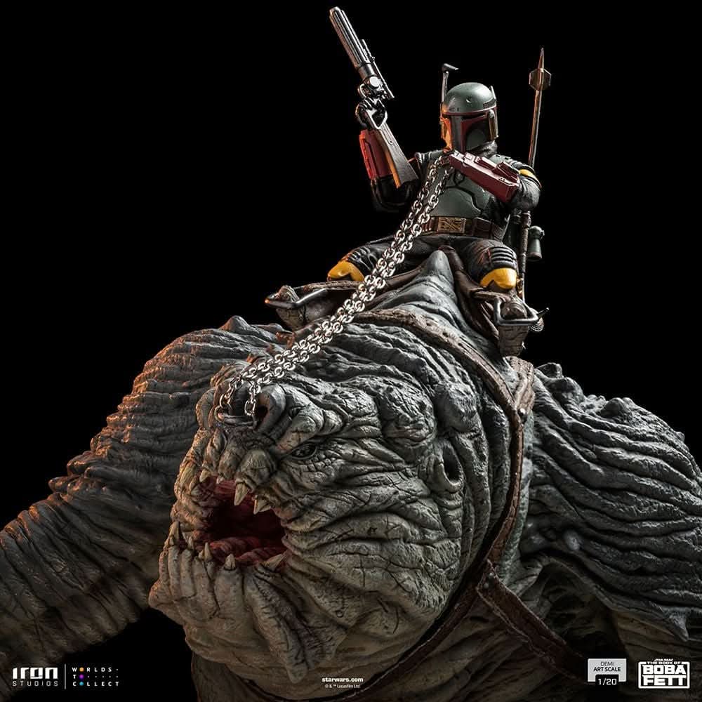 Statue Boba Fett and Rancor - Star Wars: The Book of Boba Fett - Demi Art Scale 1/20
